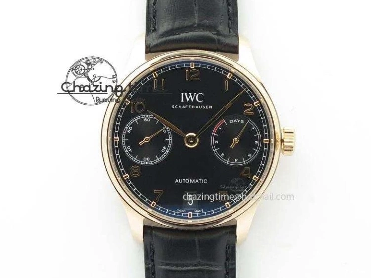 MIROTIME 0818 Effortless Portuguese Fa Jones IW544201 RG GSF 1:1 Best Edition White Dial On Leather Strap 7228